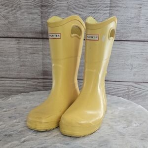 Hunter Yellow Rain Boots, Kids 5, Decent Condition